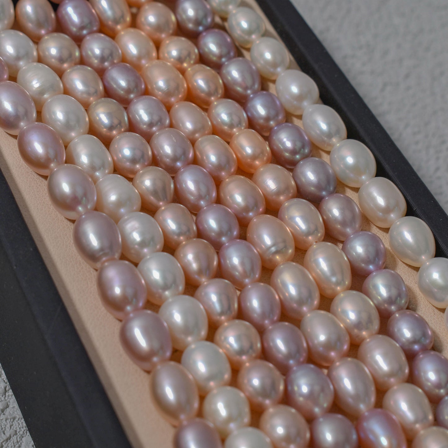 1005 Rice beads Rice-shaped pearl loose beads About 8-9mmDIY bracelet jewelry Natural freshwater pearl necklace Material work in progress