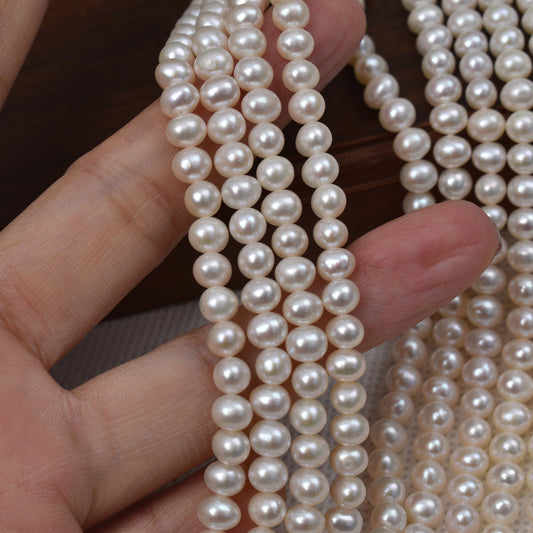 1196 Natural freshwater pearl loose beads 5-6mm pearl work in progress DIY jewelry necklace material