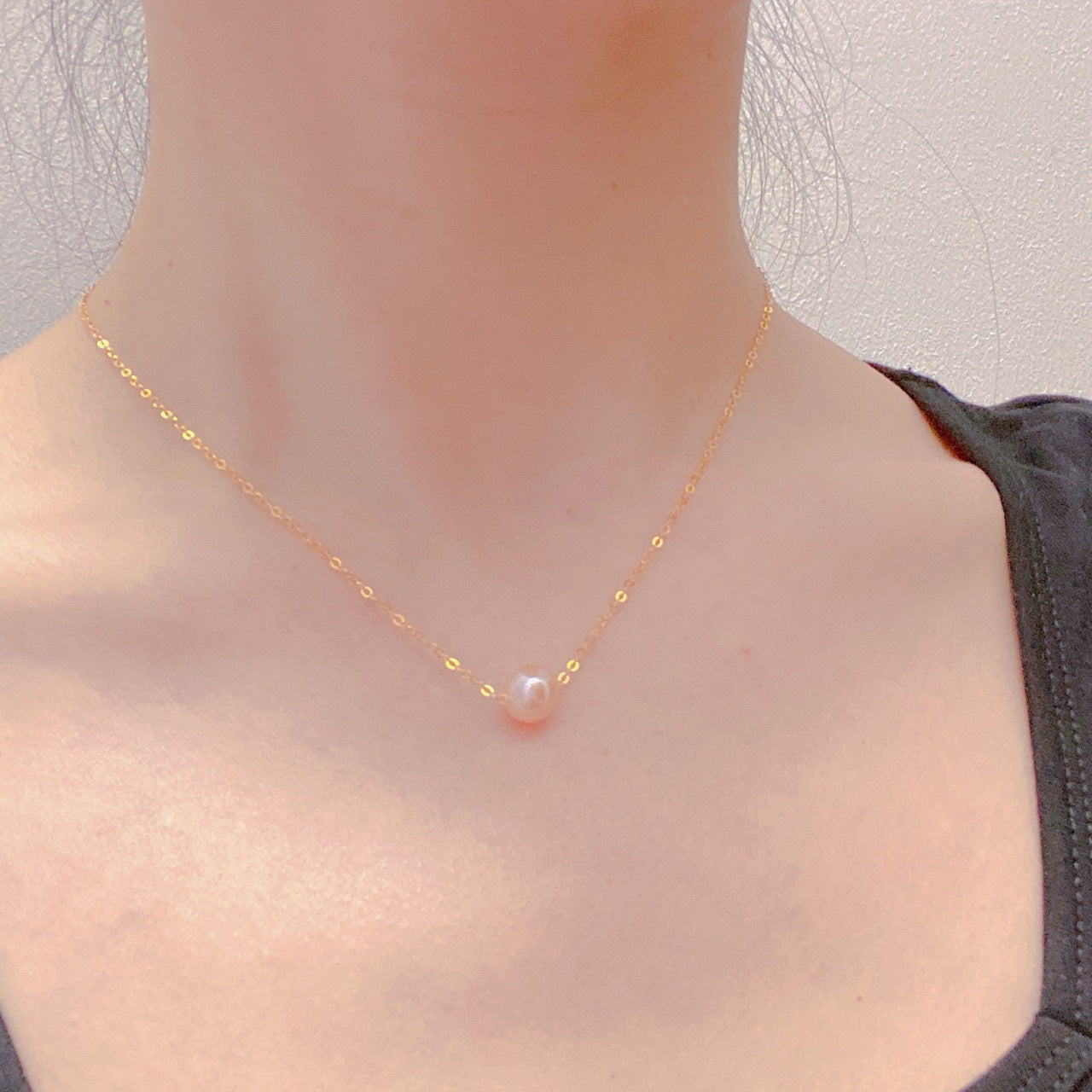 Natural freshwater pearl necklace, one pendant for women, single s925 silver-plated women's earrings.