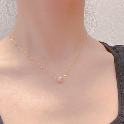 Natural freshwater pearl necklace, one pendant for women, single s925 silver-plated women's earrings.