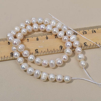 1130 manufacturers wholesale 7-8mm threaded natural freshwater pearls