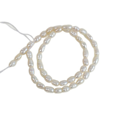 1048 5-6Mm  Rice Beads Natural Freshwater Real Pearls  Jewelry Accessories