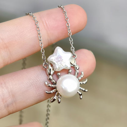 Ocean natural pearl pendant cute pearl fish
