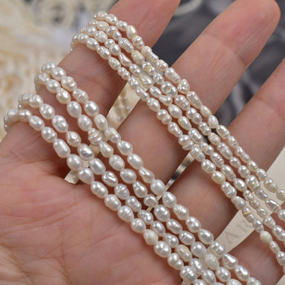 1007 Natural freshwater 2-3-4 mm rice beads freshwater pearl necklace