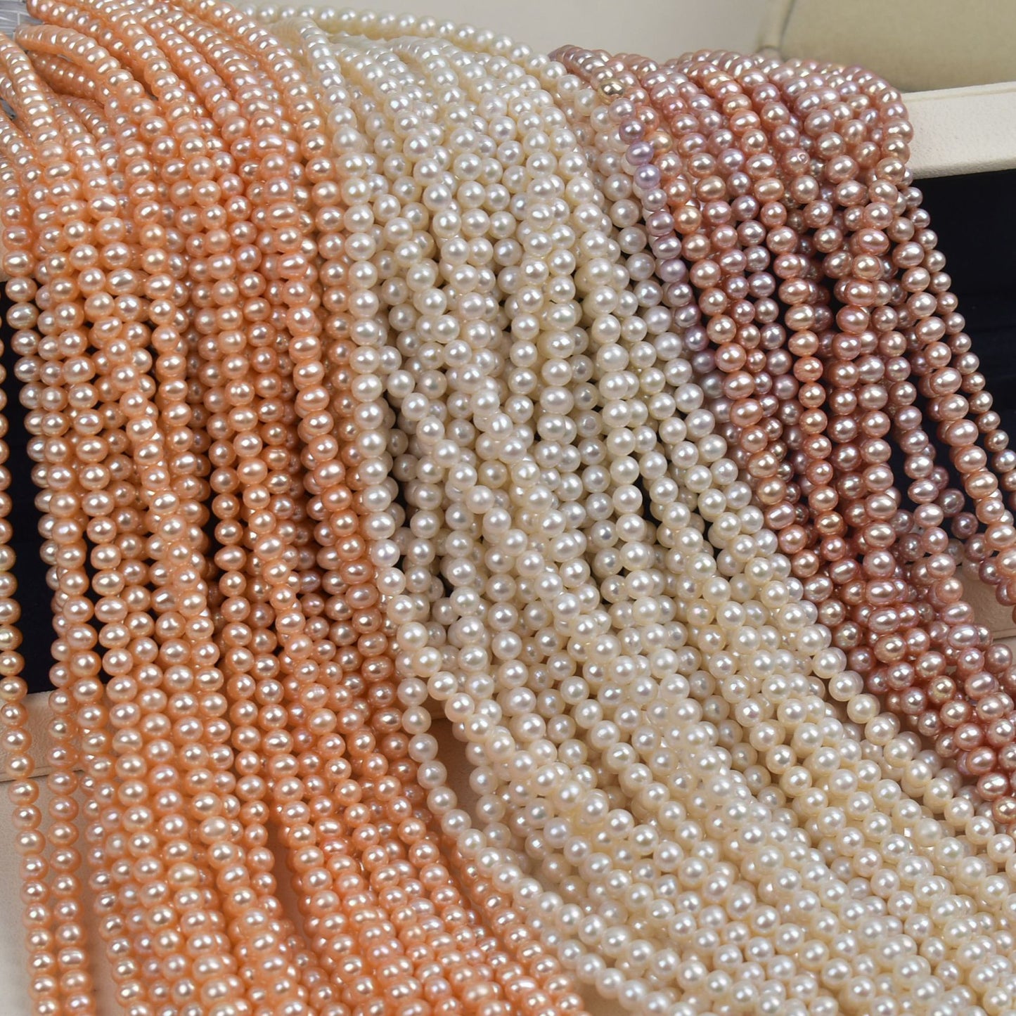 1136 Natural freshwater strong light egg round pearl 4-5mm