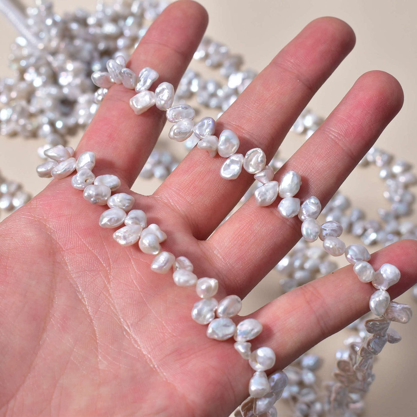 1089 Panax notoginseng natural freshwater pearl about 5-6mm baroque special-shaped pearl