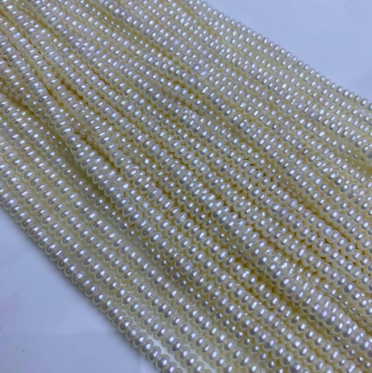 1223 Natural Freshwater Pearls 3-4mm Flat Beads Loose Beads Necklace Bracelet Semi-finished Beading DIY Handmade Accessories