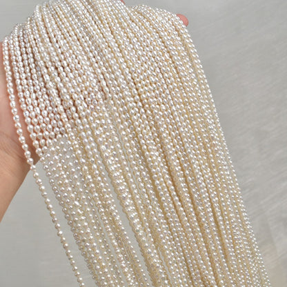 1140 3-4Mm keshi rice beads pearl rice beads natural freshwater pearl DIY handmade jewelry