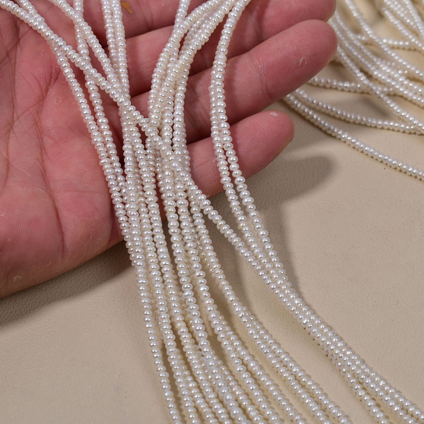 1214 2-2.5mm Flat Sheet Natural Pearl Freshwater Cultured Pearl DIY Semi-finished Products Wholesale