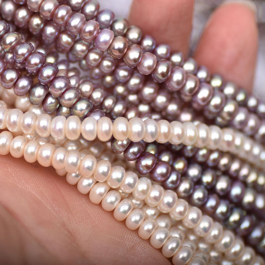 1202 Upper quality 5-6mm strong light thick DIY accessories, natural bread pearls