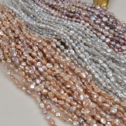 1103 Natural freshwater pearls 8-10mm irregular straight hole beads DIY