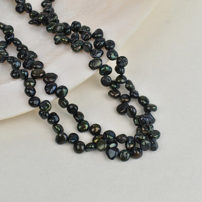 1093 petals irregular black natural freshwater real pearl DIY jewelry