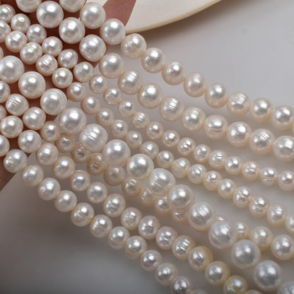 1159 natural freshwater pearl thread round pearl DIY jewelry material accessories wholesale