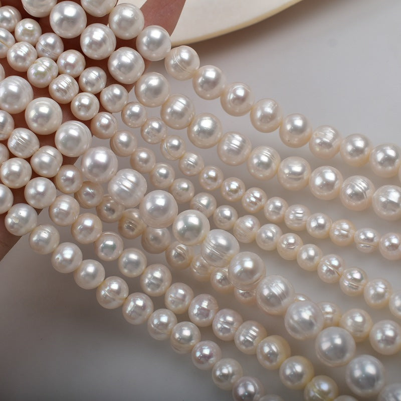 1159 natural freshwater pearl thread round pearl DIY jewelry material accessories wholesale