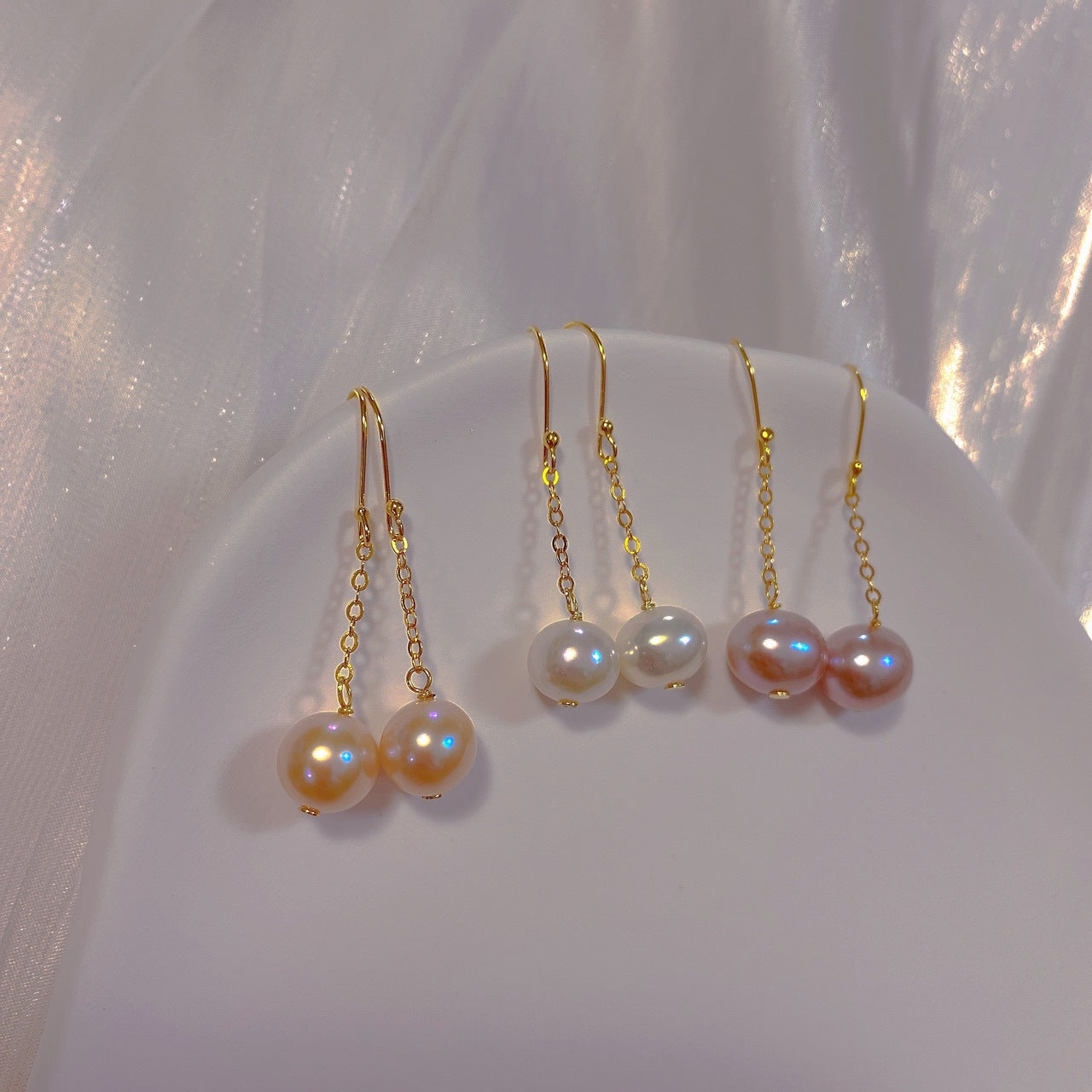 Natural freshwater pearl necklace, one pendant for women, single s925 silver-plated women's earrings.