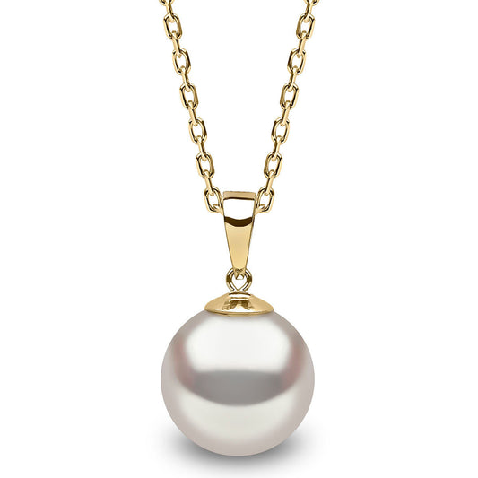18K Gold Pearl Pendant, Pearl Stud Earrings, Natural Pearl Jewelry Set, Mother's Day Pearl Gift for Mom