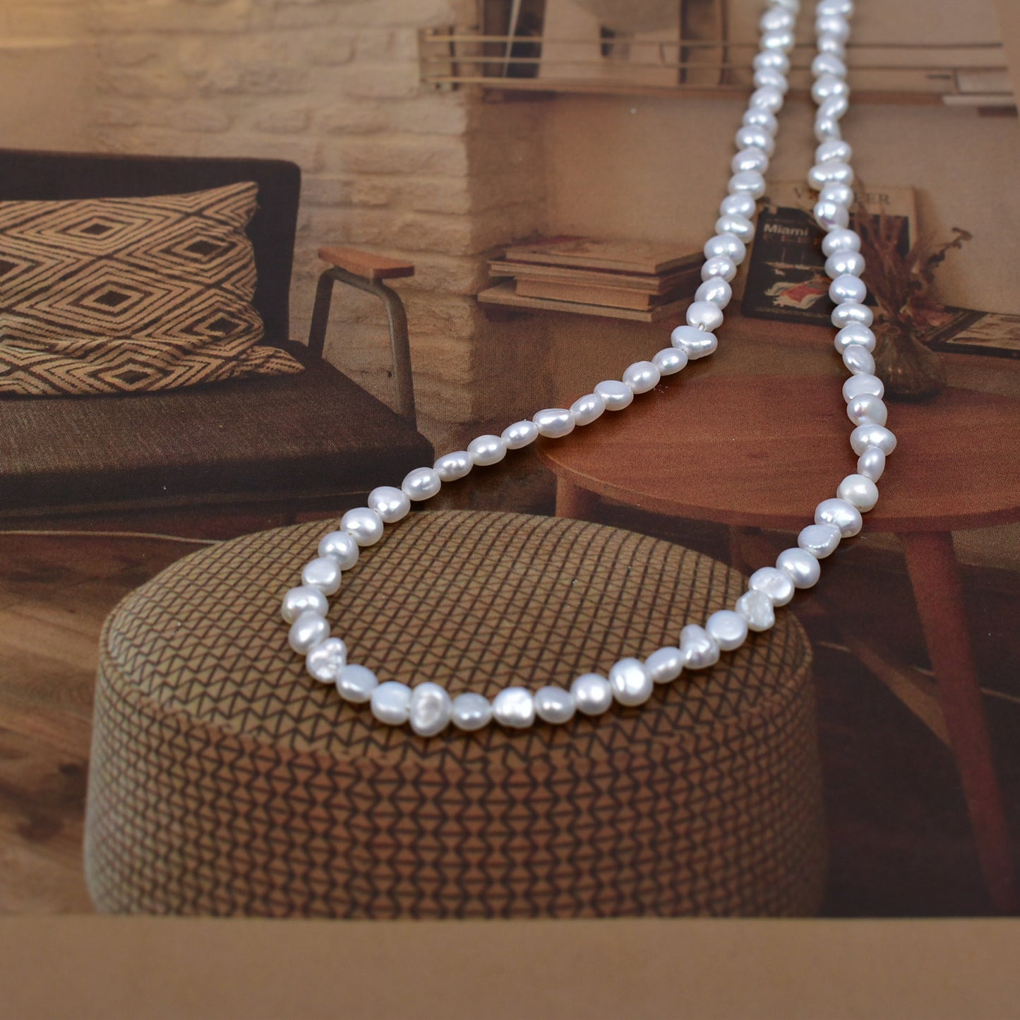 1205 4-5Mm Natural Freshwater Pearl, Baroque Shaped Pearl Loose Bead DIY