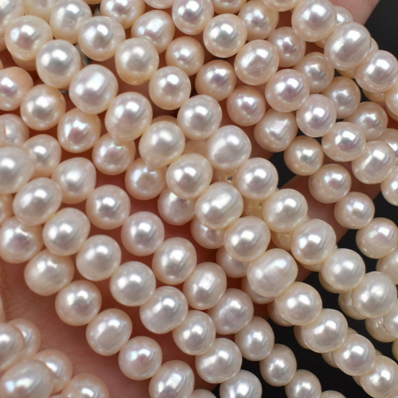 1145 7-8Mm natural freshwater pearl loose beads necklace collarbone chain DIY work in progress wholesale