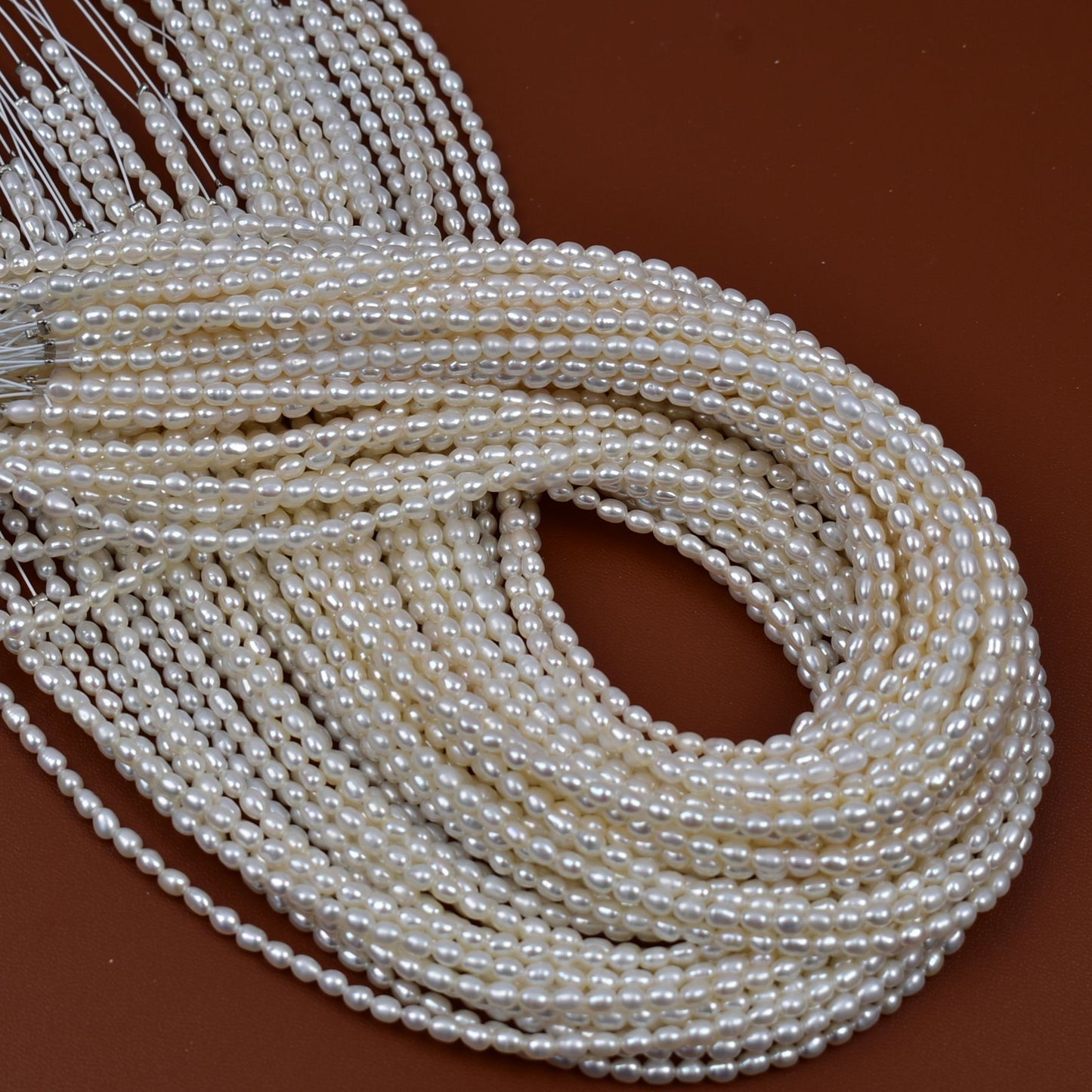 1009  3-4Mm natural  beads pearl loose beads natural freshwater necklace Zhuji pearl wholesale