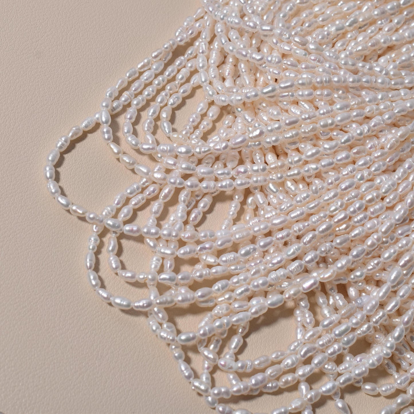 1059 Strong light millet shaped pearl about 2-3.5 mm loose beads work in progress DIY pearl material