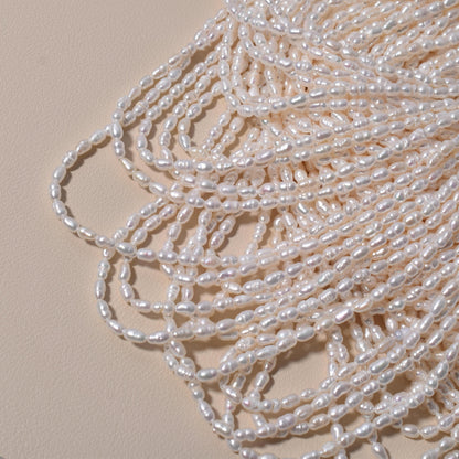 1059 Strong light millet shaped pearl about 2-3.5 mm loose beads work in progress DIY pearl material