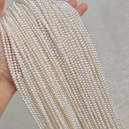 1181 3-4Mm thread nearly round AK4-5mm natural freshwater pearl DIY