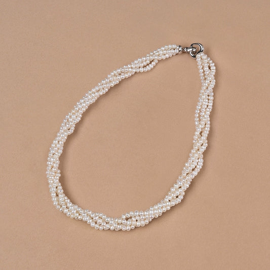 Jewelry outer single natural pearl multi-layer necklace Japanese and Korean versatile temperament personalized collarbone chain neck chain XL012