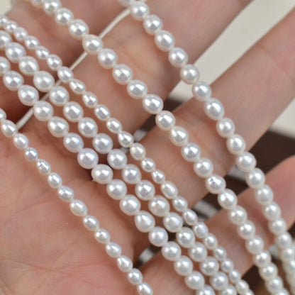 1017 Natural freshwater real pearl necklace material freshwater pearl AK meter bead DIY handmade beaded jewelry accessories