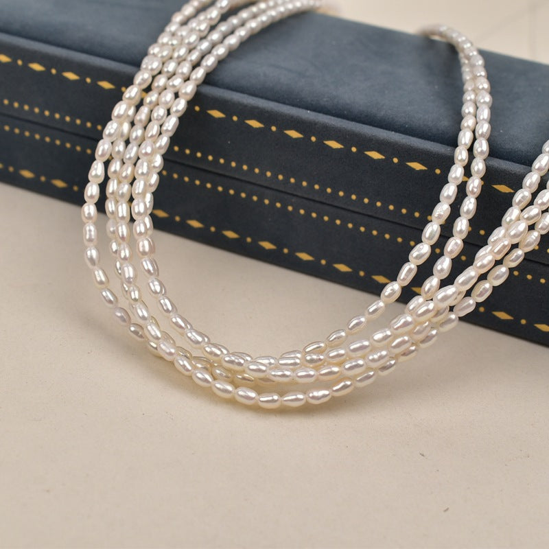 1061 2.5-3 mm Millet Beads Natural Freshwater Pearl work in progress