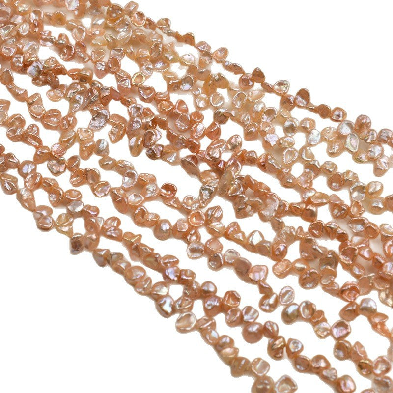 1083 Baroque pink gold 37-hole petal-shaped side hole beads DIY jewelry accessories