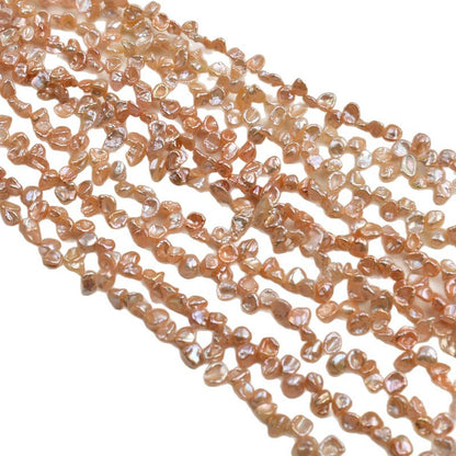 1083 Baroque pink gold 37-hole petal-shaped side hole beads DIY jewelry accessories