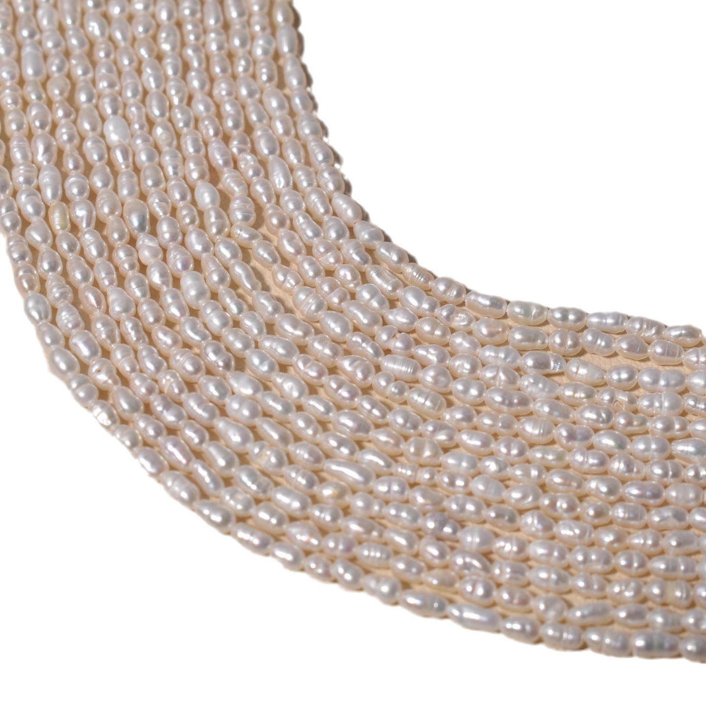 1059 Strong light millet shaped pearl about 2-3.5 mm loose beads work in progress DIY pearl material