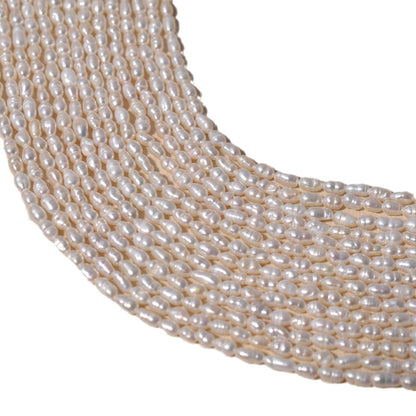 1059 Strong light millet shaped pearl about 2-3.5 mm loose beads work in progress DIY pearl material