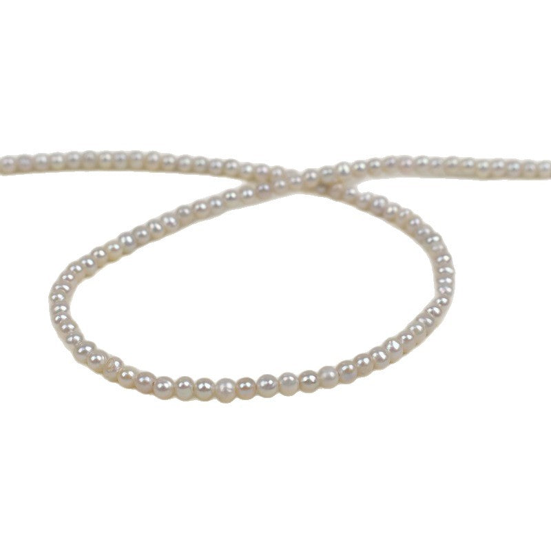 1181 3-4Mm thread nearly round AK4-5mm natural freshwater pearl DIY