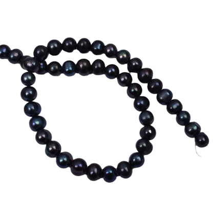 1117 natural freshwater pearl 8-9mm punch black egg-shaped freshwater pearl work in progress DIY handmade materials wholesale