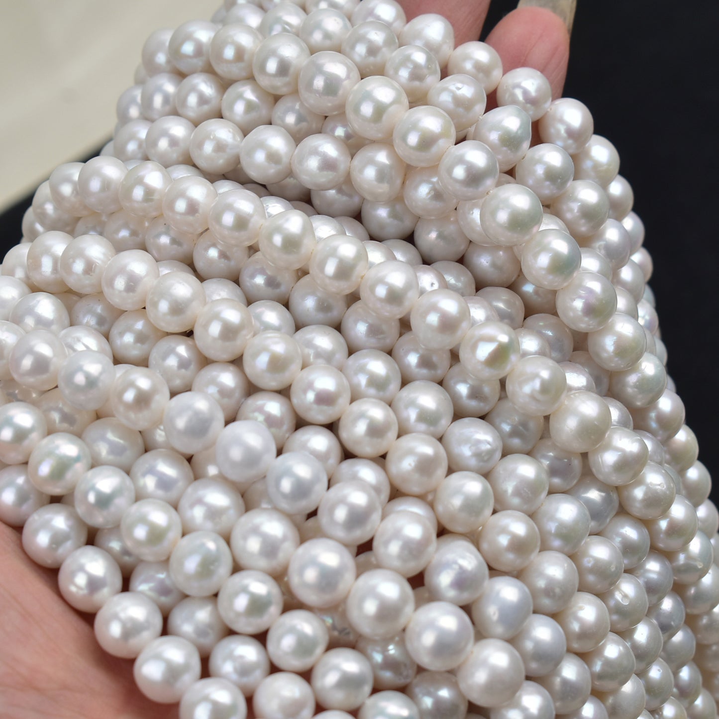 1143 8-9Mm Edison Round Bar Natural Freshwater Baroque Pearl DIY Jewelry Accessories Material