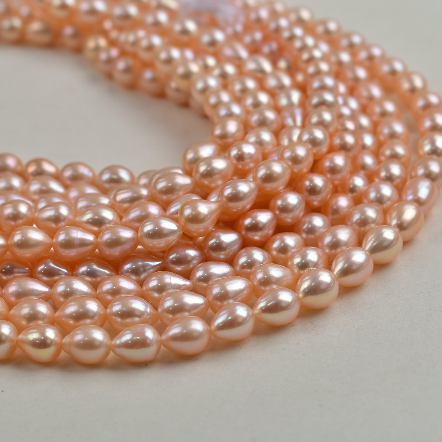 1106 Wholesale Seedless Natural Freshwater Pearl 7-8m Drop Baroque DIY Loose Beads