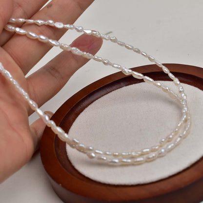 1310 4-5mm Baroque straight-hole pearl, natural freshwater pearl