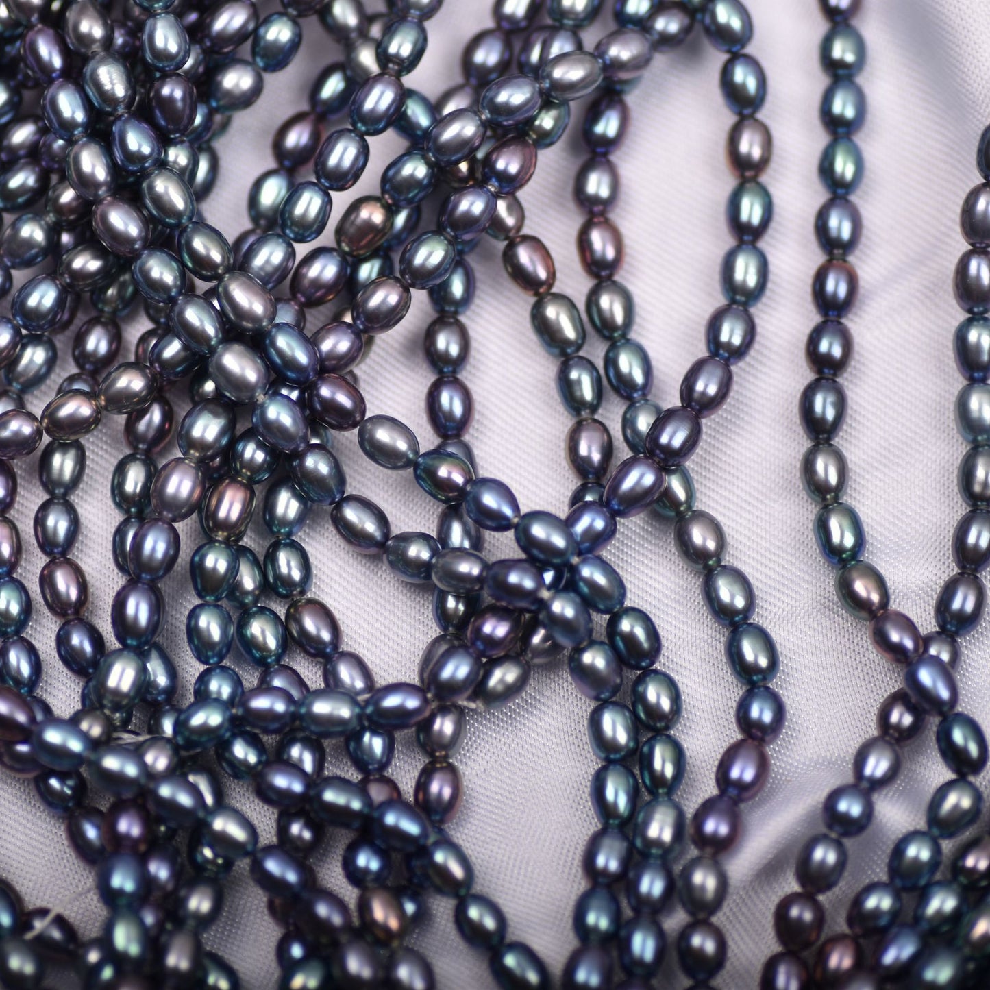 1051 Natural Freshwater Pearl Loose Beads DIY  Accessories 3-4mm Peacock Green Black Millet Beads Wholesale