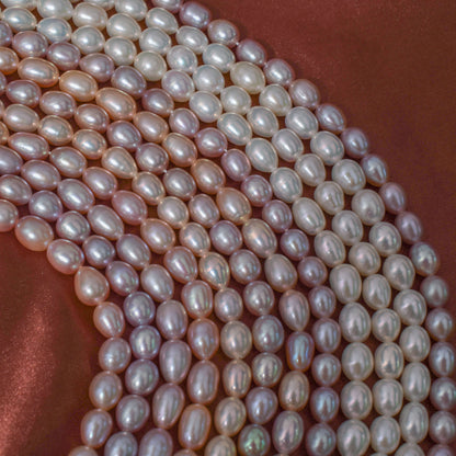 1005 Rice beads Rice-shaped pearl loose beads About 8-9mmDIY bracelet jewelry Natural freshwater pearl necklace Material work in progress