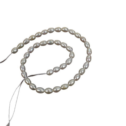 1021 Cost-effective 6mm Natural Freshwater Pearl Loose Beads Rice Beads