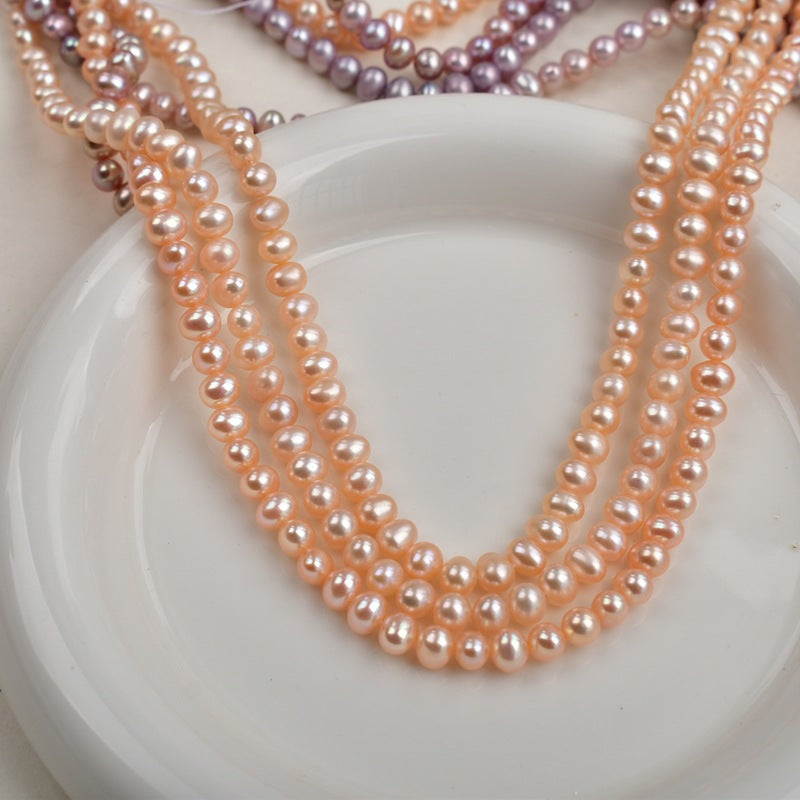 1183 Natural freshwater pearls 6-7mm strong light, loose beads DIY handmade necklace bracelet beaded material accessories