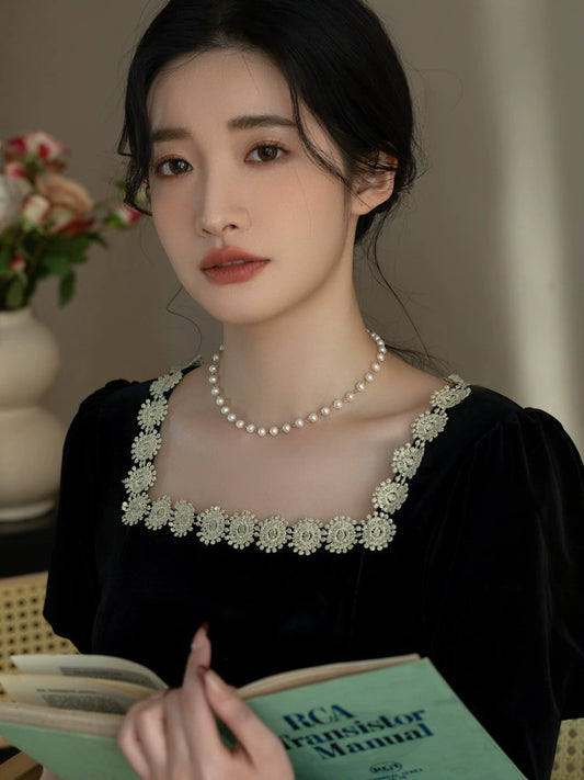 Natural Pearl Necklace Twist Chain Spring Chain 2024 New Choker Neck Women