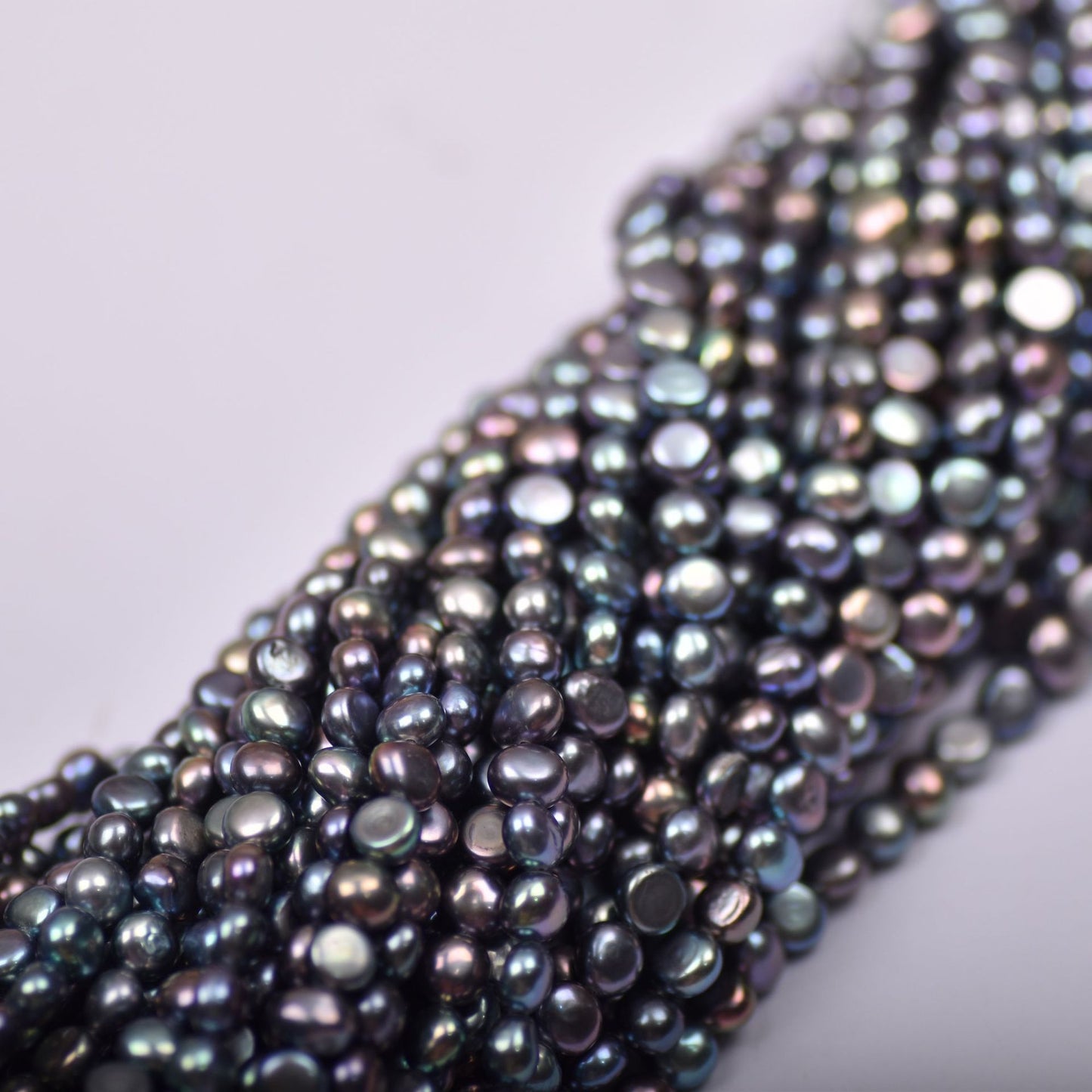 1312 Natural Freshwater Pearl 5-6mm Malachite Green Black Baroque