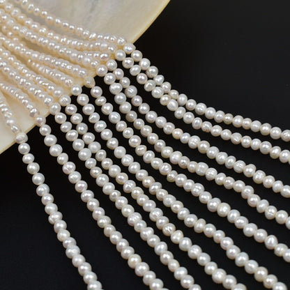 1135 4.5-5 mm Threaded Near Round Natural Freshwater Pearl Small Pearl Jewelry Accessories