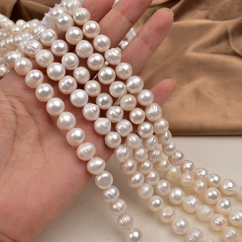1157 10-11Mm Round Beads Natural Freshwater Pearl DIY Bracelet Necklace work in progress Pearl Loose Beads