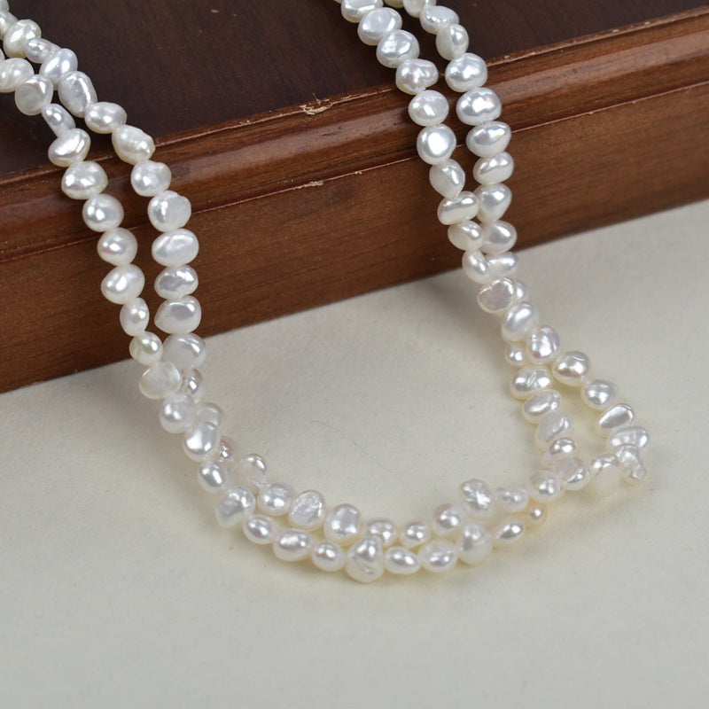 1316 Baroque 3-4mm Natural Freshwater Pearl DIY Jewelry Necklace Accessories Loose Beads