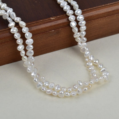 1316 Baroque 3-4mm Natural Freshwater Pearl DIY Jewelry Necklace Accessories Loose Beads