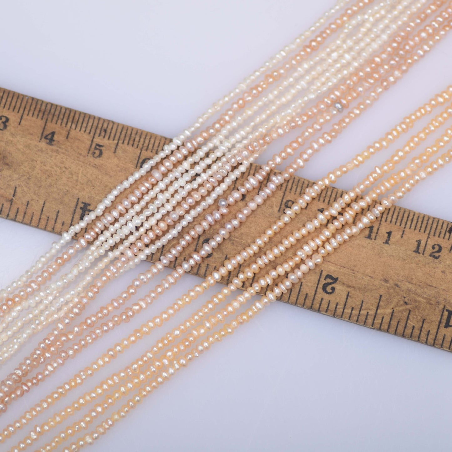 1220 Natural Freshwater Pearl Loose Beads 1.8-2mm Strong Light Small Particle Flat Beads DIY Jewelry Semi-finished Accessories