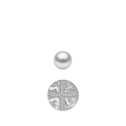 18K White Gold 10-11mm Round, Freshwater Pearl Stud Earrings, Mother's Day Gifts for Elders